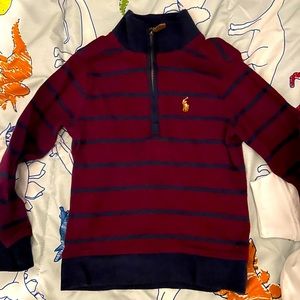 Toddler polo half zip top